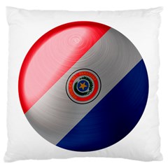 Paraguay Flag Country Nation Large Flano Cushion Case (two Sides) by Sapixe