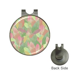 Watercolor Leaves Pattern Hat Clips With Golf Markers by Valentinaart