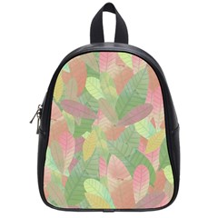 Watercolor Leaves Pattern School Bag (small) by Valentinaart