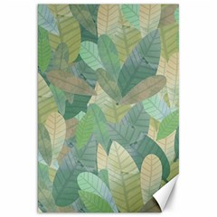 Watercolor Leaves Pattern Canvas 20  X 30  by Valentinaart