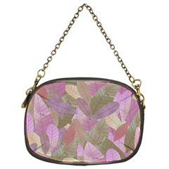 Watercolor Leaves Pattern Chain Purse (one Side)