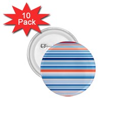 Blue And Coral Stripe 2 1.75  Buttons (10 pack)