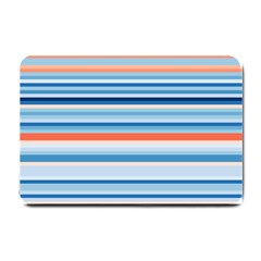 Blue And Coral Stripe 2 Small Doormat 