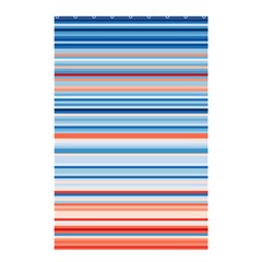 Blue And Coral Stripe 2 Shower Curtain 48  x 72  (Small) 