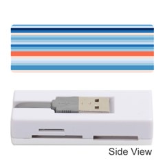 Blue And Coral Stripe 2 Memory Card Reader (Stick)