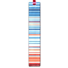 Blue And Coral Stripe 2 Large Book Marks