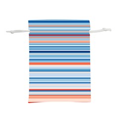 Blue And Coral Stripe 2 Lightweight Drawstring Pouch (M)