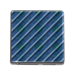Blue Stripped Pattern Memory Card Reader (square 5 Slot) by designsbyamerianna