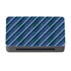 Blue Stripped Pattern Memory Card Reader With Cf by designsbyamerianna