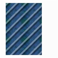 Blue Stripped Pattern Small Garden Flag (two Sides) by designsbyamerianna