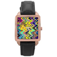 Mycolorfulchevron Rose Gold Leather Watch  by designsbyamerianna