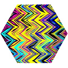 Mycolorfulchevron Wooden Puzzle Hexagon by designsbyamerianna