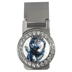 Gray Wolf - Forest King Money Clips (cz)  by kot737