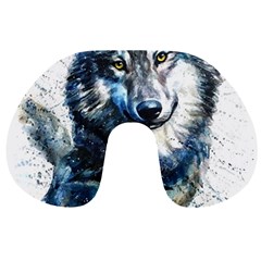 Gray Wolf - Forest King Travel Neck Pillow by kot737