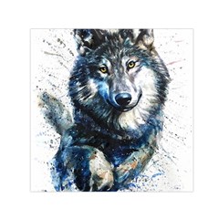 Gray Wolf - Forest King Small Satin Scarf (square) by kot737