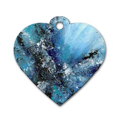 Original Abstract Art Dog Tag Heart (one Side)