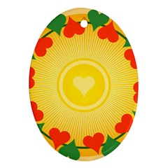 Mandala Floral Round Circles Ornament (Oval)