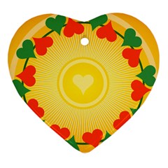 Mandala Floral Round Circles Ornament (Heart)