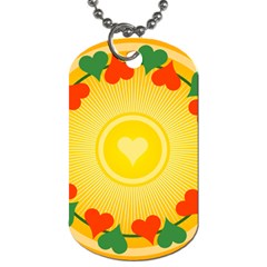 Mandala Floral Round Circles Dog Tag (Two Sides)