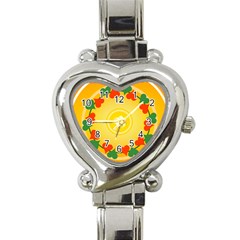 Mandala Floral Round Circles Heart Italian Charm Watch