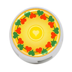 Mandala Floral Round Circles 4-Port USB Hub (Two Sides)