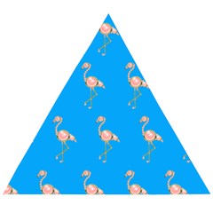 Flamenco Birds Exotic Nice Pink Wooden Puzzle Triangle by Pakrebo
