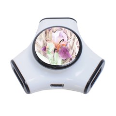 Iris Digital Painting Flower Pastel 3-port Usb Hub by Pakrebo