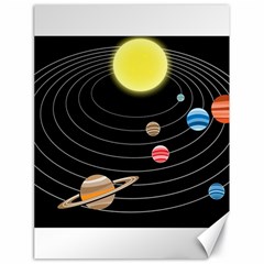 Solar System Planets Sun Space Canvas 18  X 24  by Pakrebo