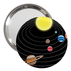 Solar System Planets Sun Space 3  Handbag Mirrors by Pakrebo