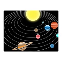 Solar System Planets Sun Space Double Sided Flano Blanket (mini) 