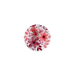 Watercolour Flowers Red Watercolor 1  Mini Buttons by Pakrebo