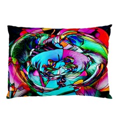 Abstract Flower Painting Pillow Case by Pakrebo