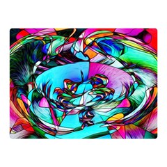 Abstract Flower Painting Double Sided Flano Blanket (mini) 