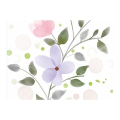 Spring Watercolour Flowers Double Sided Flano Blanket (mini) 