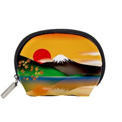 Mount Fuji Japan Lake Sun Sunset Accessory Pouch (small)