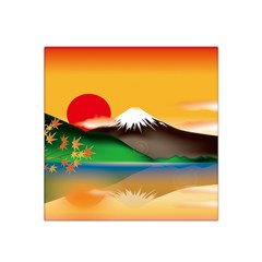 Mount Fuji Japan Lake Sun Sunset Satin Bandana Scarf by Pakrebo