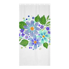 Watercolour Flowers Bouquet Spring Shower Curtain 36  X 72  (stall)  by Pakrebo