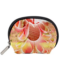Background Floral Pattern Structure Accessory Pouch (small)