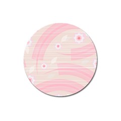 Background Non Seamless Pattern Pink Magnet 3  (round) by Pakrebo