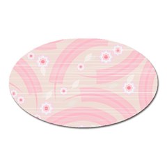 Background Non Seamless Pattern Pink Oval Magnet by Pakrebo