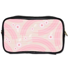 Background Non Seamless Pattern Pink Toiletries Bag (two Sides) by Pakrebo