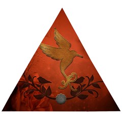 Elegant Decorative Bird Wooden Puzzle Triangle by FantasyWorld7