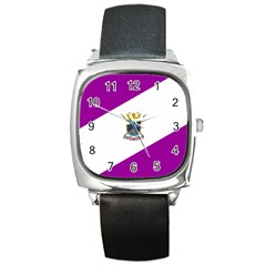 Flag Of Cabo De Hornos Square Metal Watch by abbeyz71