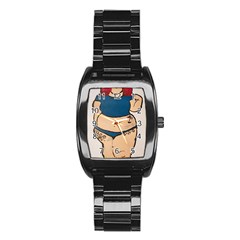 Sexy N Sassy Stainless Steel Barrel Watch by Abigailbarryart