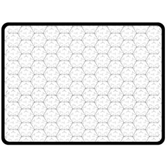 Hexagon Geometric Shape Fleece Blanket (large)  by Bajindul