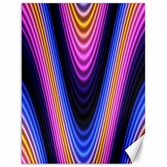 Wave Line Waveform Sound Purple Canvas 18  X 24  by HermanTelo