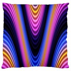 Wave Line Waveform Sound Purple Large Flano Cushion Case (two Sides)
