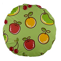 Seamless Healthy Fruit Large 18  Premium Round Cushions by HermanTelo