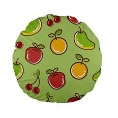 Seamless Healthy Fruit Standard 15  Premium Flano Round Cushions