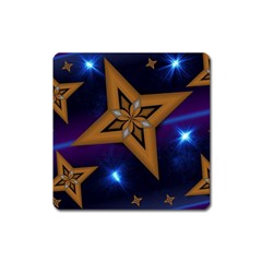Star Background Square Magnet by HermanTelo